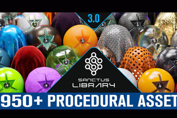 Blender插件-程序化材质预设库 Sanctus Library V3.1.1 – Procedural Materials