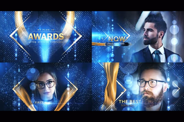 AE模板-精美华丽粒子光斑颁奖典礼开场片头 Awards Winner