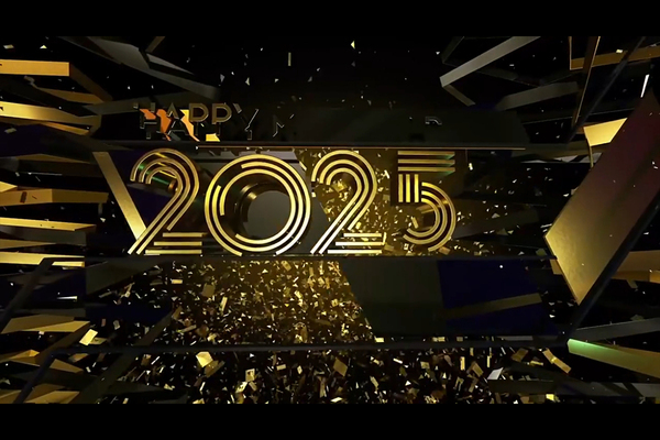 AE模板-2025新年快乐华丽金色开场片头 Happy New Year Greetings 2025