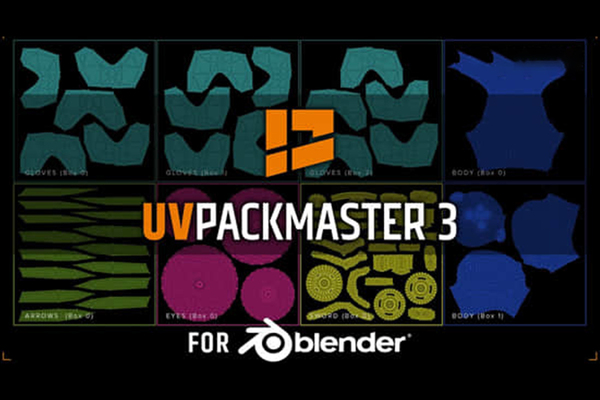 Blender插件-高效且功能齐全的UV贴图打包工具 UVPackmaster PRO v3.3.2