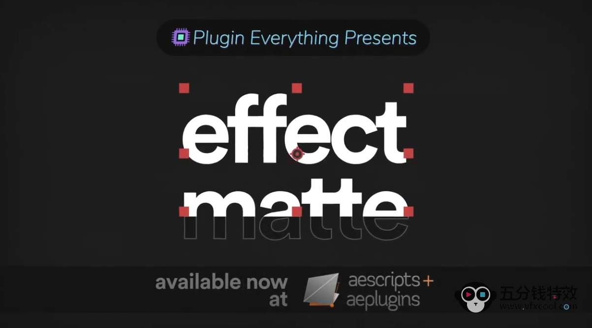 中文汉化版AE插件-蒙板遮罩底栏文字特效 Effect Matte v1.4.0 Win