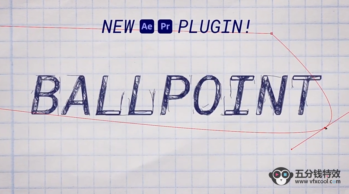 AE/PR插件-圆珠笔中性笔线条绘制风格视觉特效 Ballpoint V1.0.0 Win
