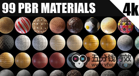 99种4K PBR纹理贴图材质预设素材 Pbr Materials Vol.01