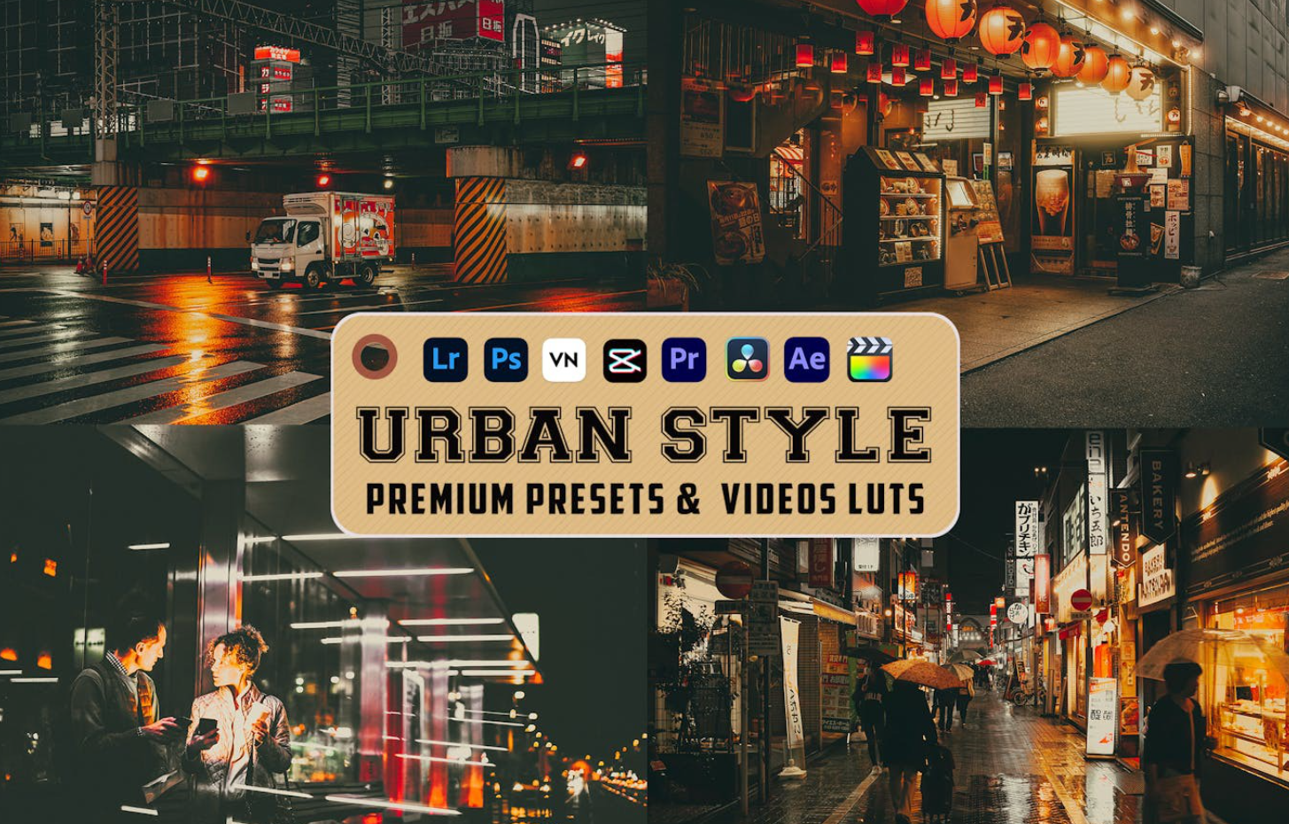 城市街拍夜景电影后期调色LUT预设 Urban Style Luts Video & Presets