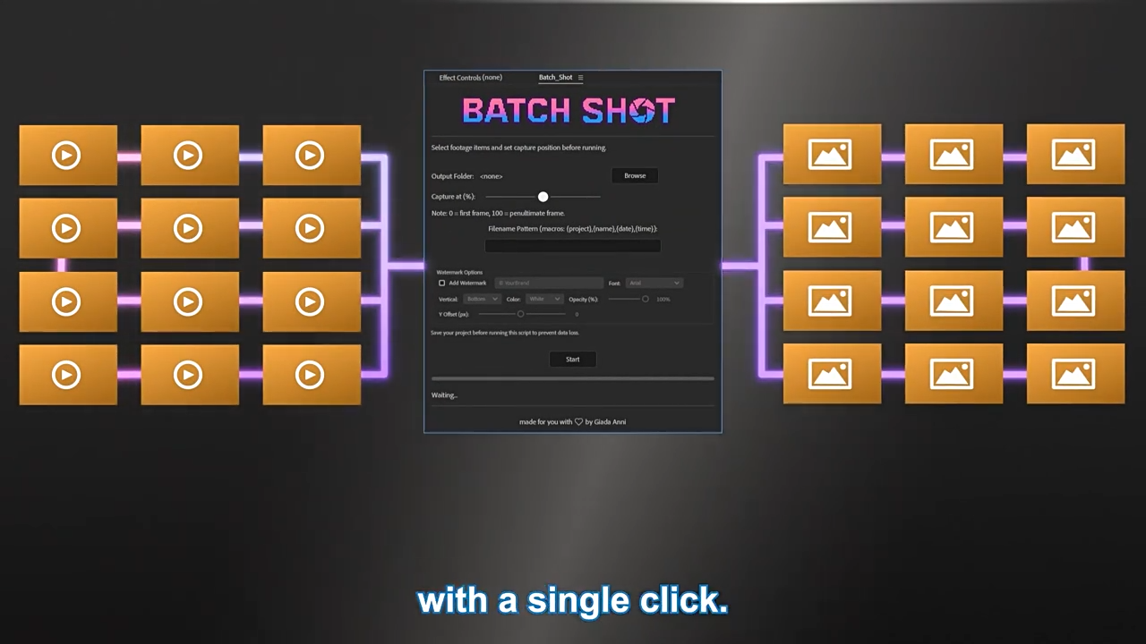 AE脚本-批量视频截图工具 Batch Shot v1.0 含使用教程