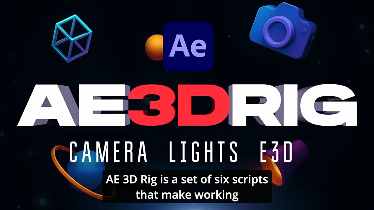 AE脚本-摄像机绑定灯光设置遮罩控制工具 AE 3D RIG v1.0