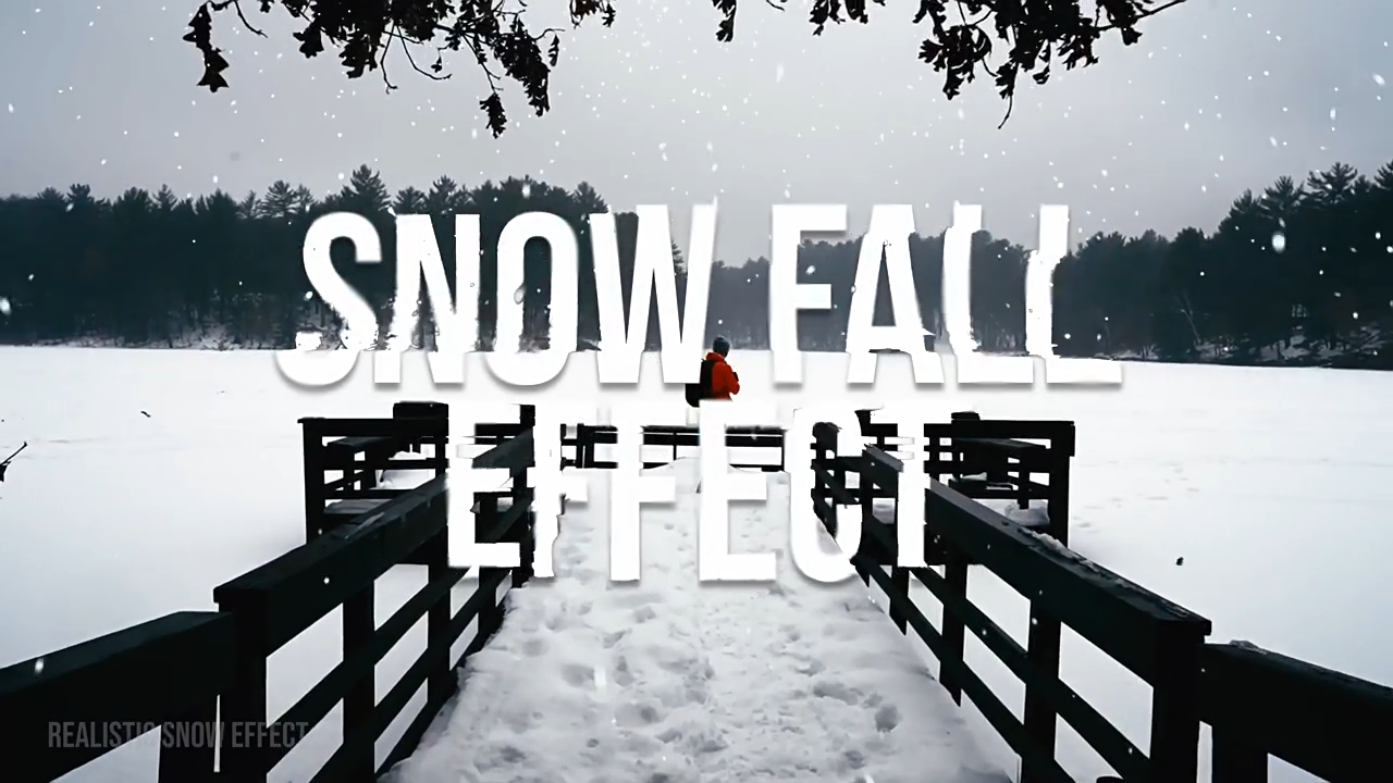 达芬奇插件-冬季下雪视觉特效 Snow Fall Effect