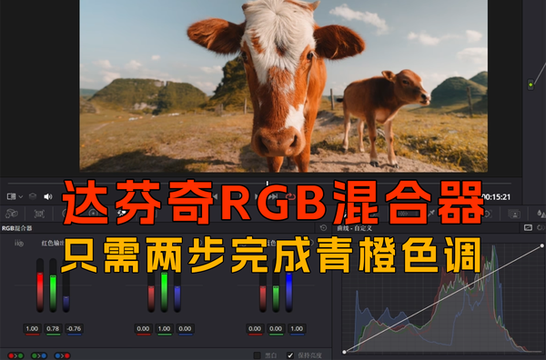 达芬奇RGB混合器轻松完成青橙色调，两张图让你理解它，且不蒙圈！