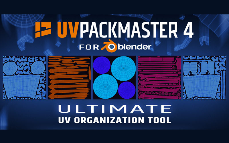 【Blender插件】智能UV打包分解对齐堆叠 UVPackmaster v4.0.0 U1