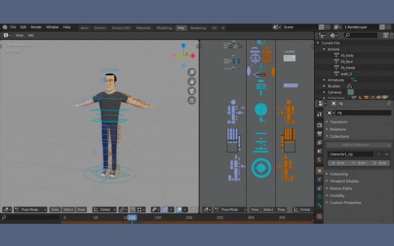 【Blender插件】三维人物角色动作自动绑定 Auto-Rig Pro v3.77.10+Quick Rig V1.27.21