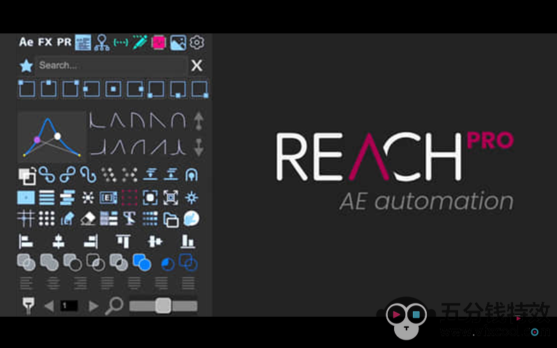 【AE脚本】多功能效果辅助工具包 Reach Pro 3.0.09