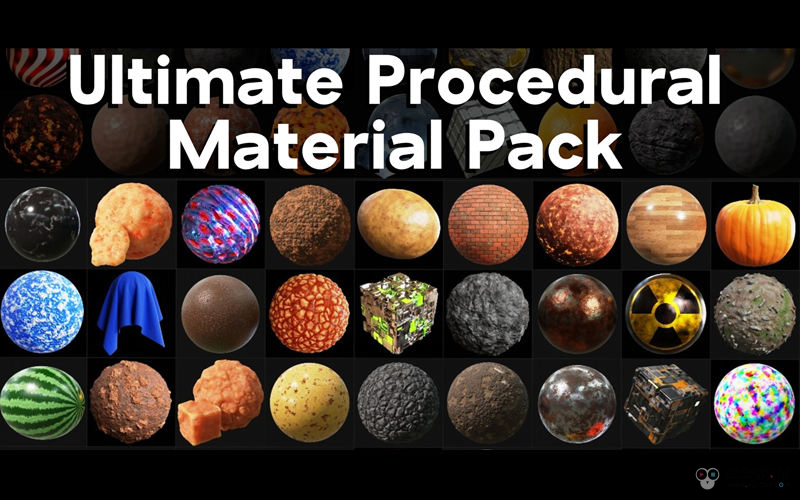 【Blender预设】335种Ultimate Procedural Material 终极程序材质资产库
